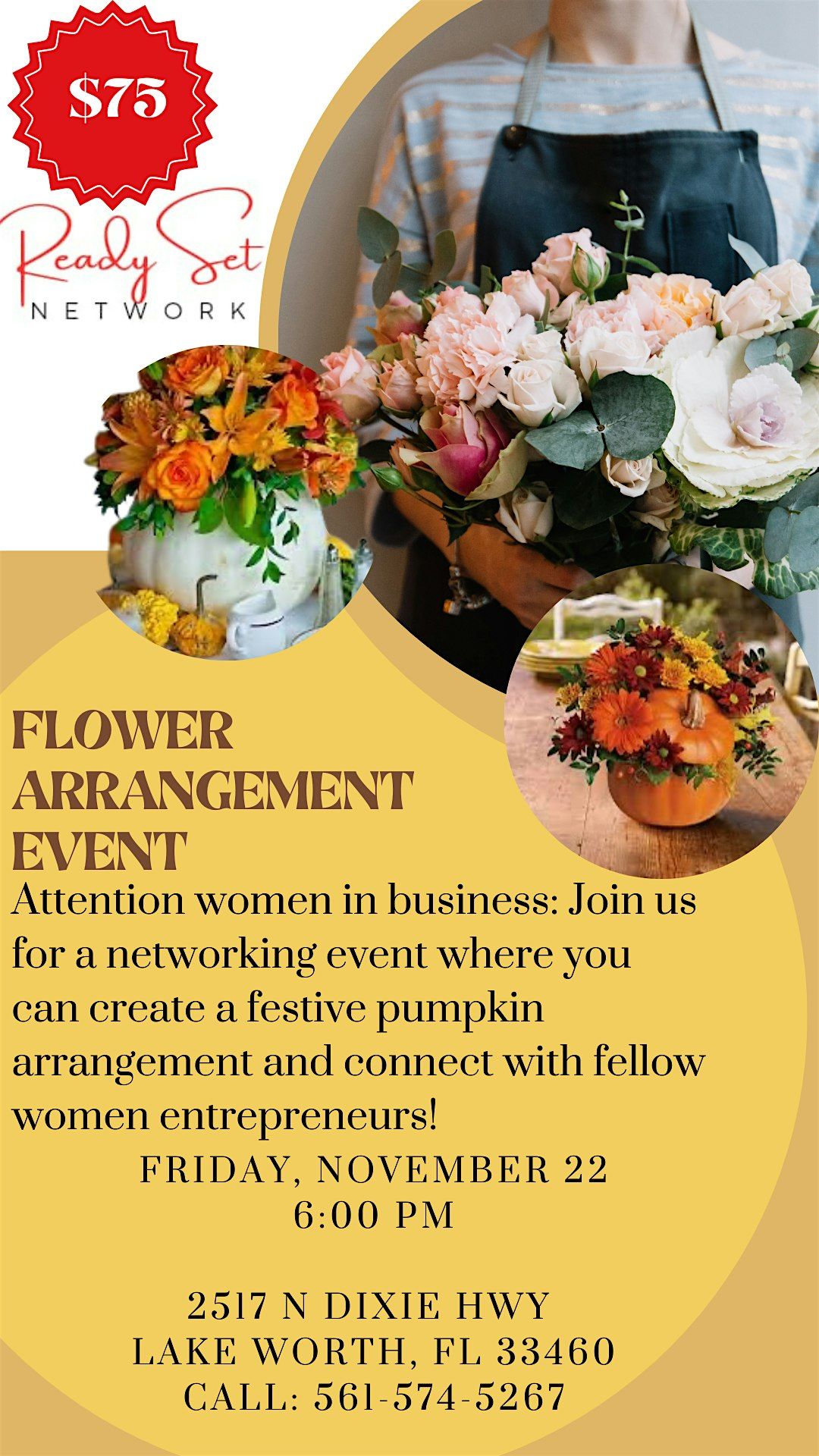 Flower Arranging Class for Women in Business