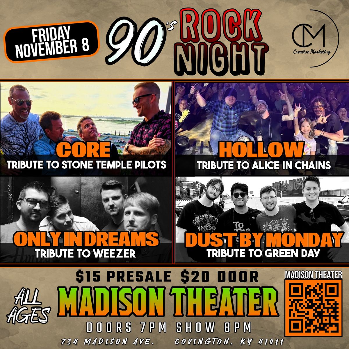 90's Rock Tribute Night at the Madison Theater