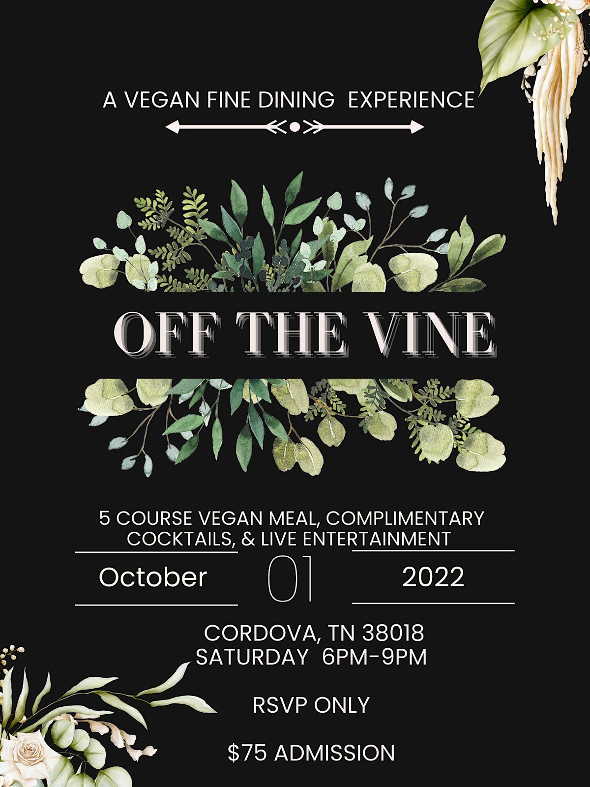 Off The Vine: A Vegan Fine Dining Experience