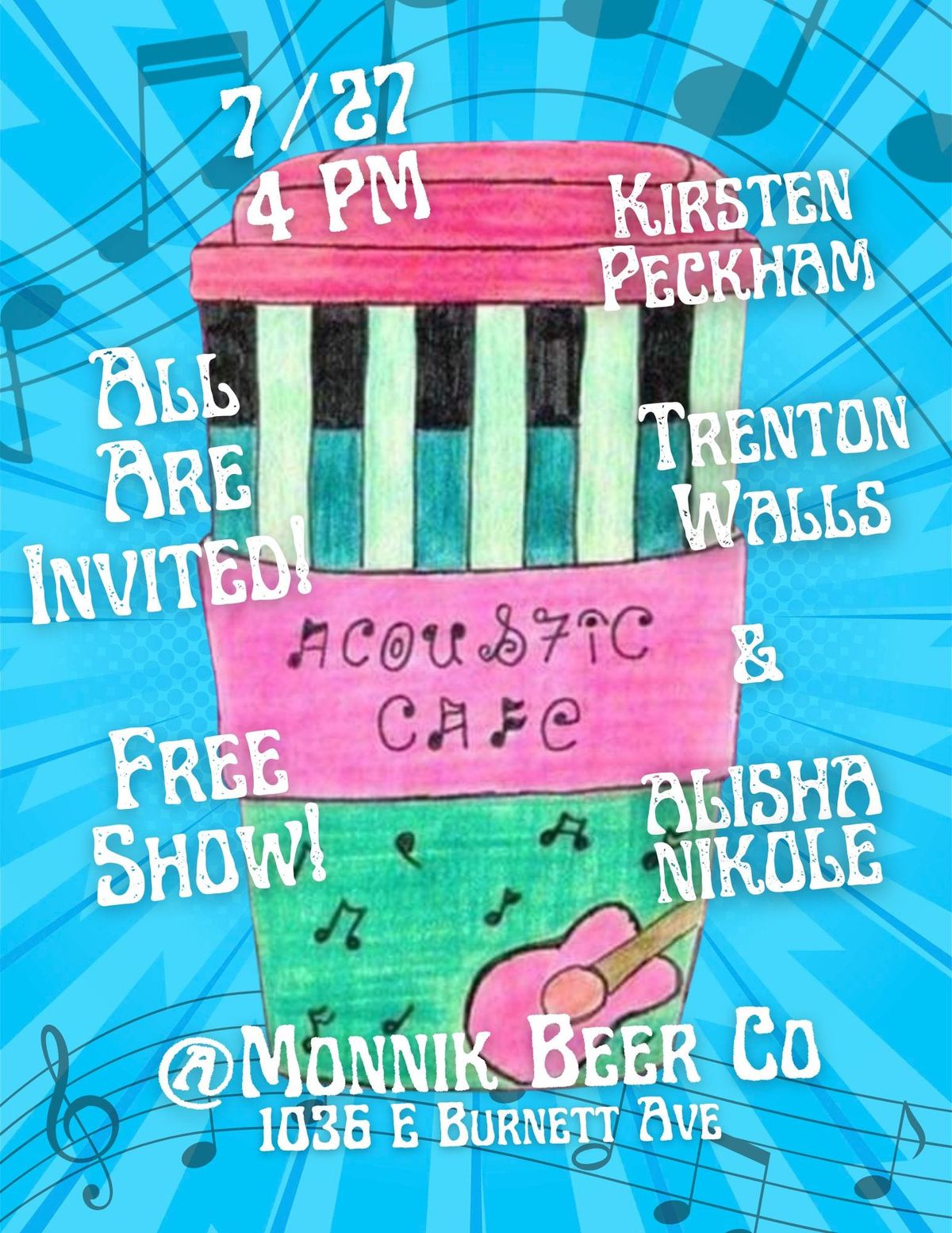 Acoustic Cafe Concert Series @ Monnik Beer Co