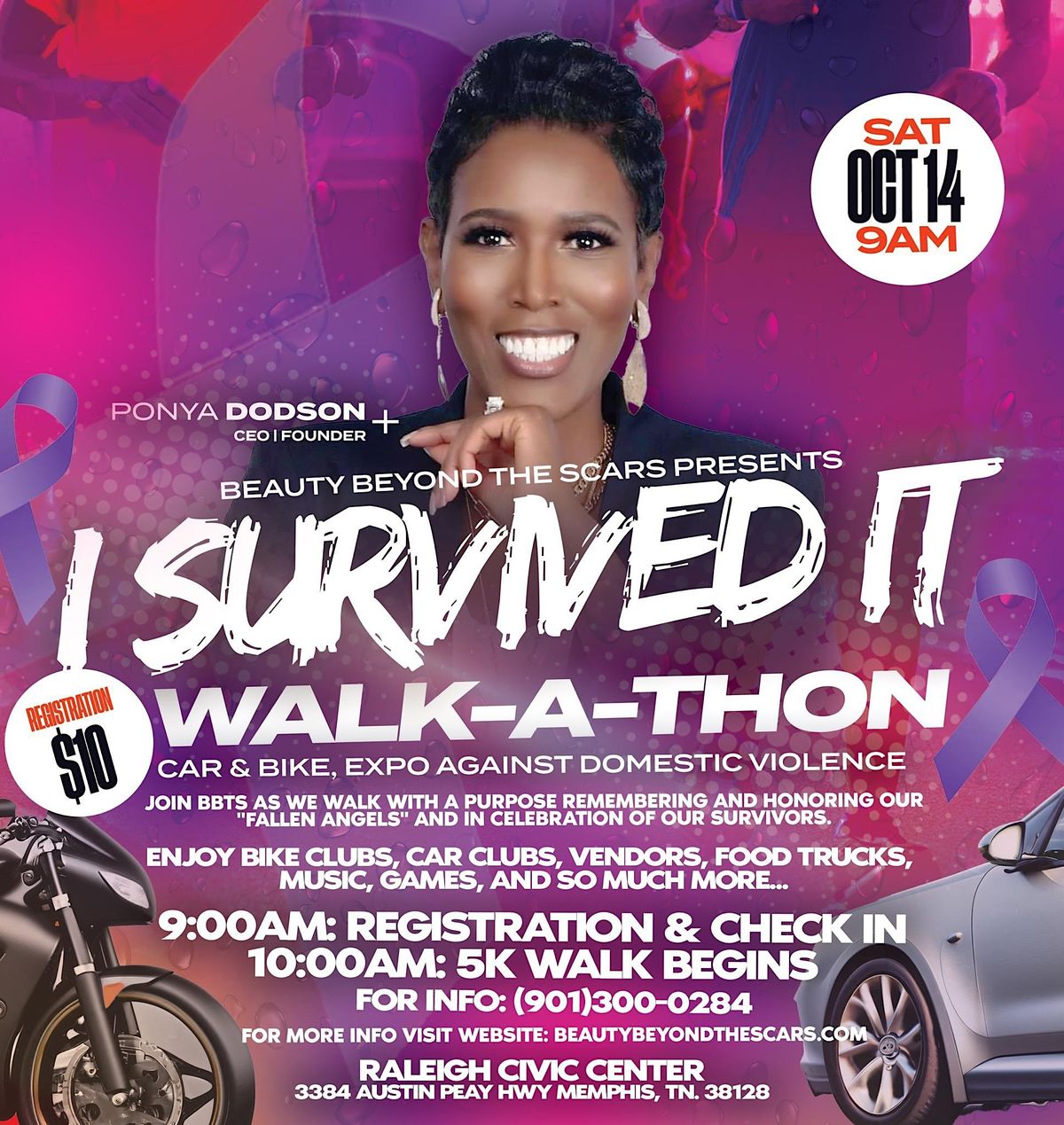 Beauty Beyond the Scars presents "I Survived It Walkathon"  Car & Bike Expo