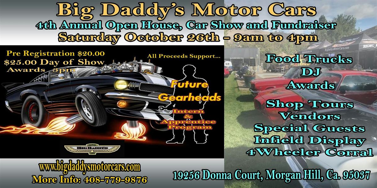 Big Daddy's Motor Cars Open House, Car Show and Fundraiser