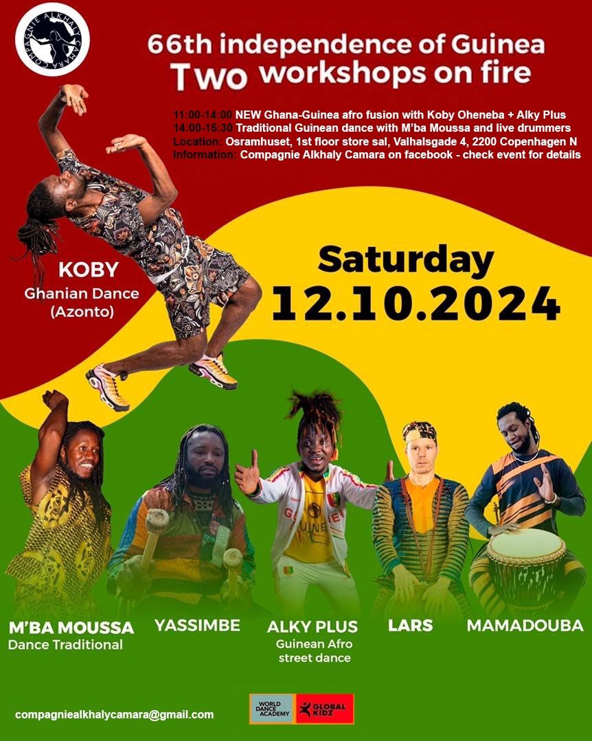 Guinea Independence Dance Workshops with Koby Switch, Alky, Moussa + drummers 