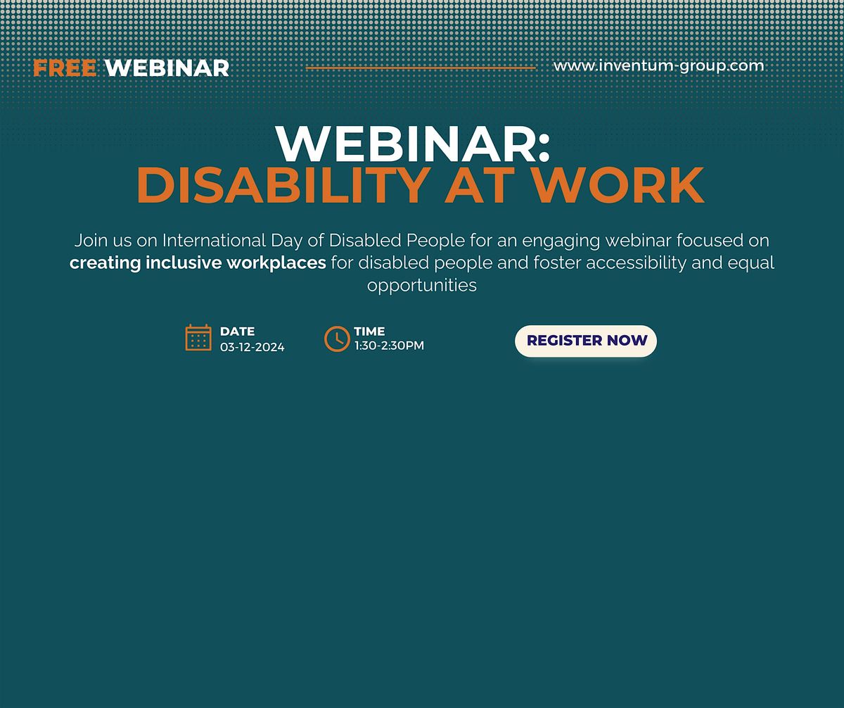 Free Webinar - Disability in the Workplace