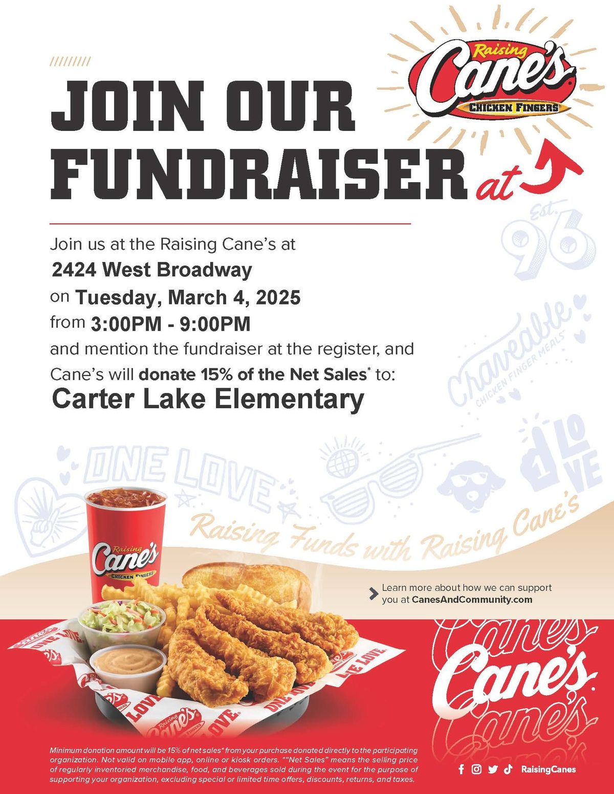 Cane's Fundraiser 