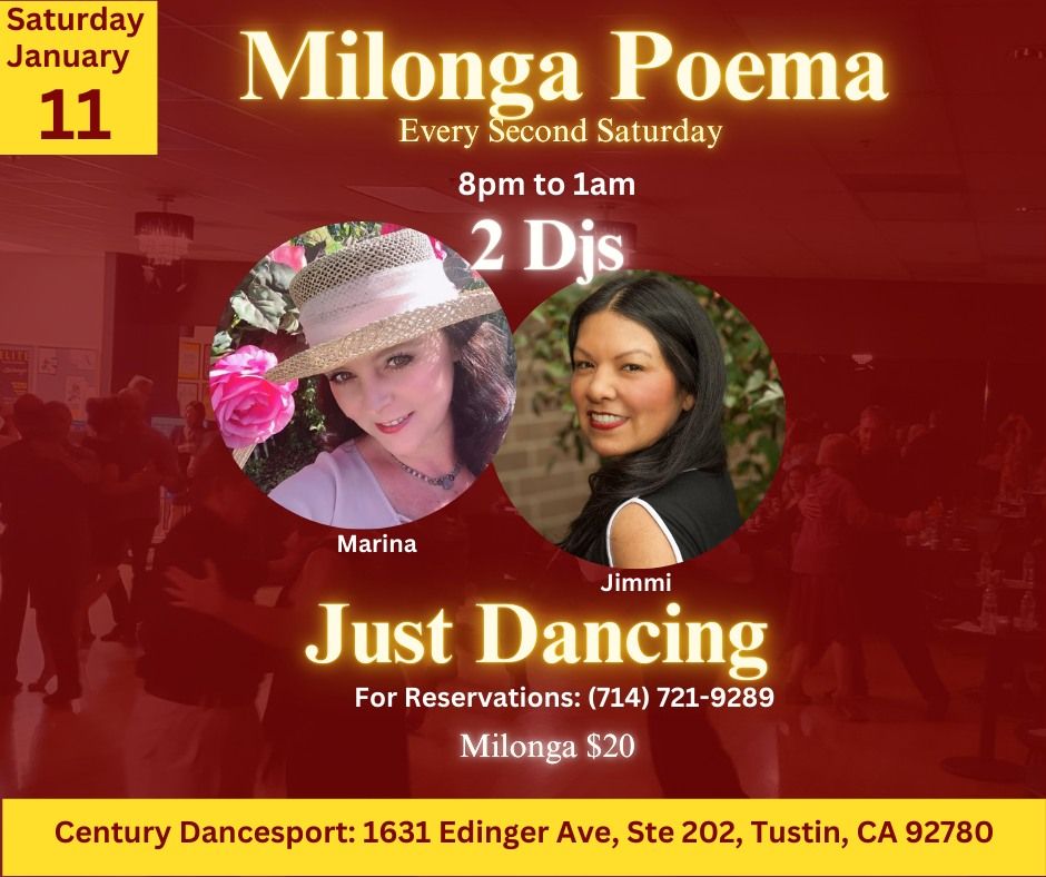 Milonga Poema| Saturday Jan 11