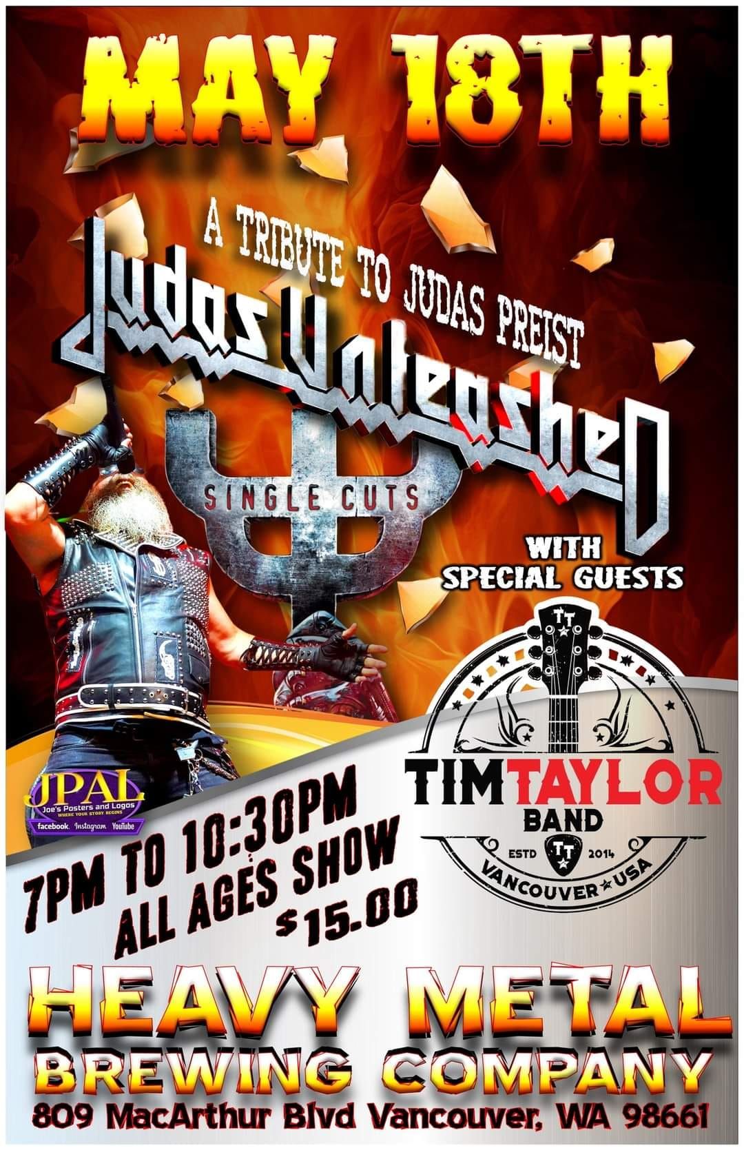 Judas Unleashed with Special Guest Tim Taylor Band
