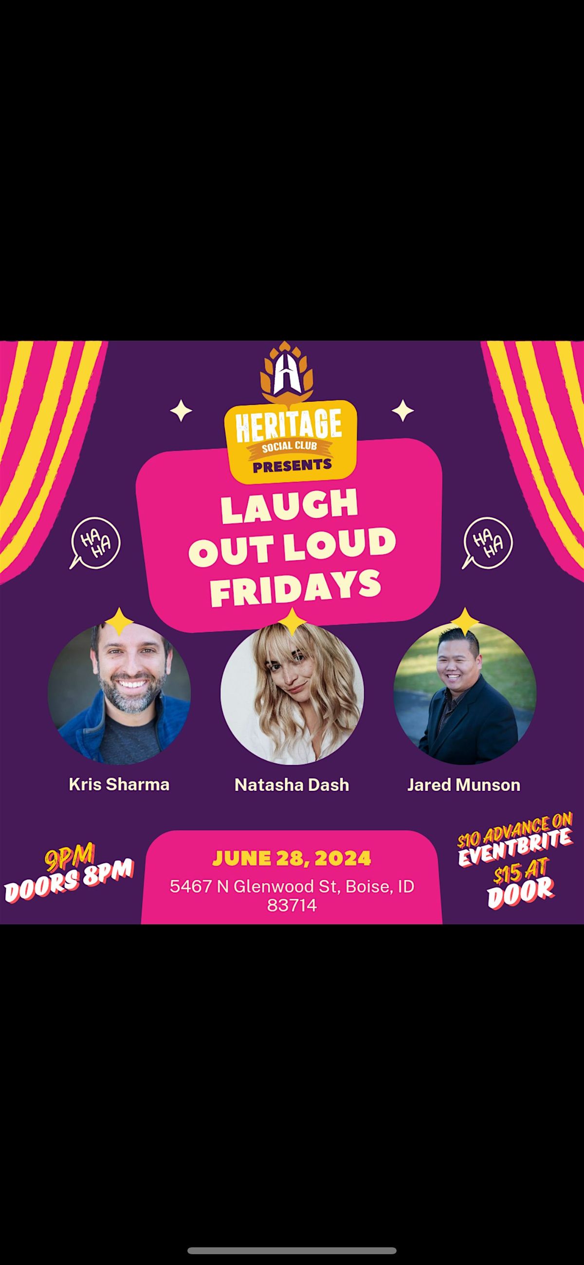 Heritage Social Club Presents Laugh out Loud Fridays