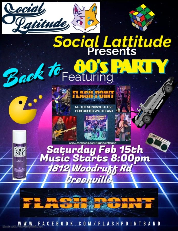 FlashPoint 80's party at Social Lattitude