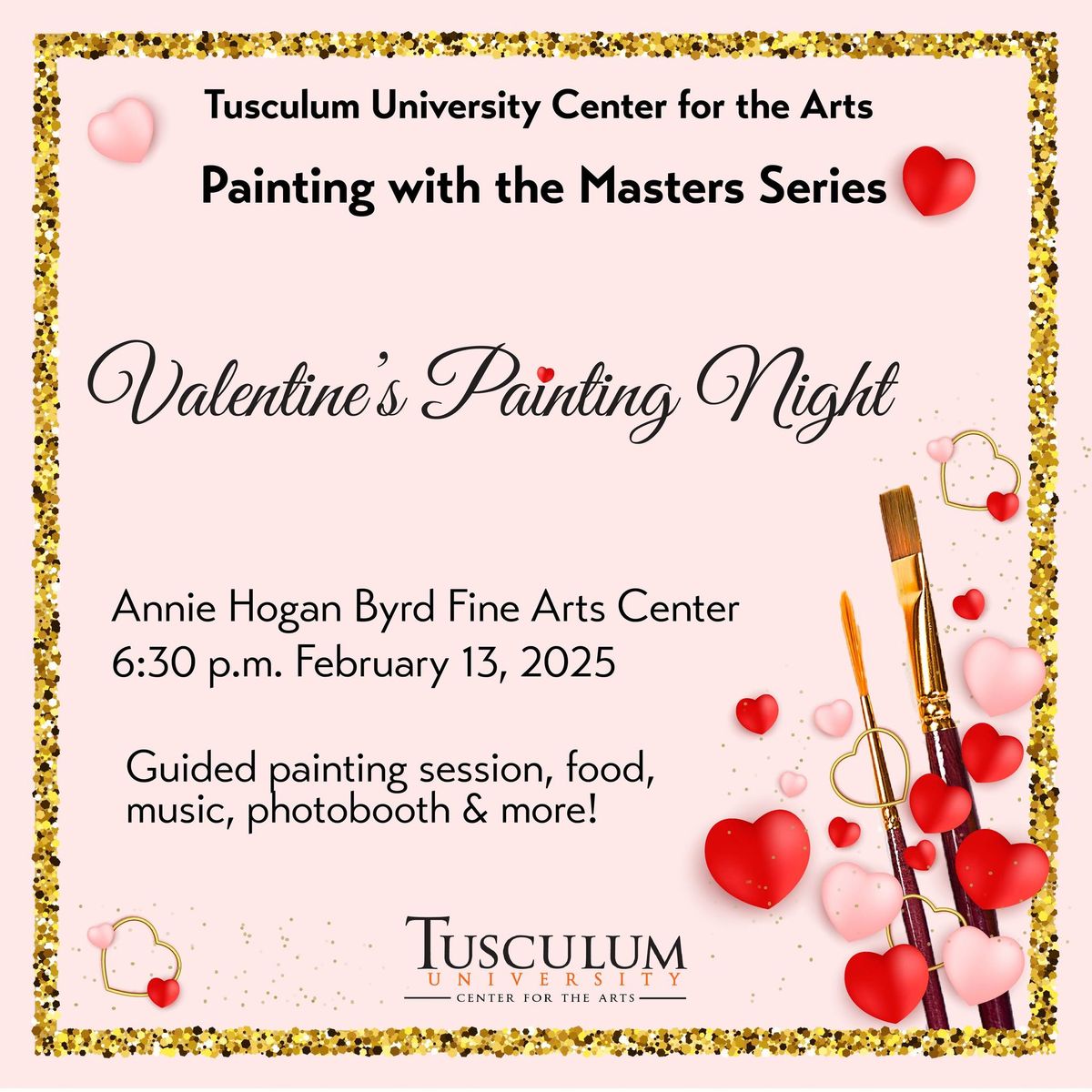 Valentine's Painting and Dinner Night - TU Center for the Arts