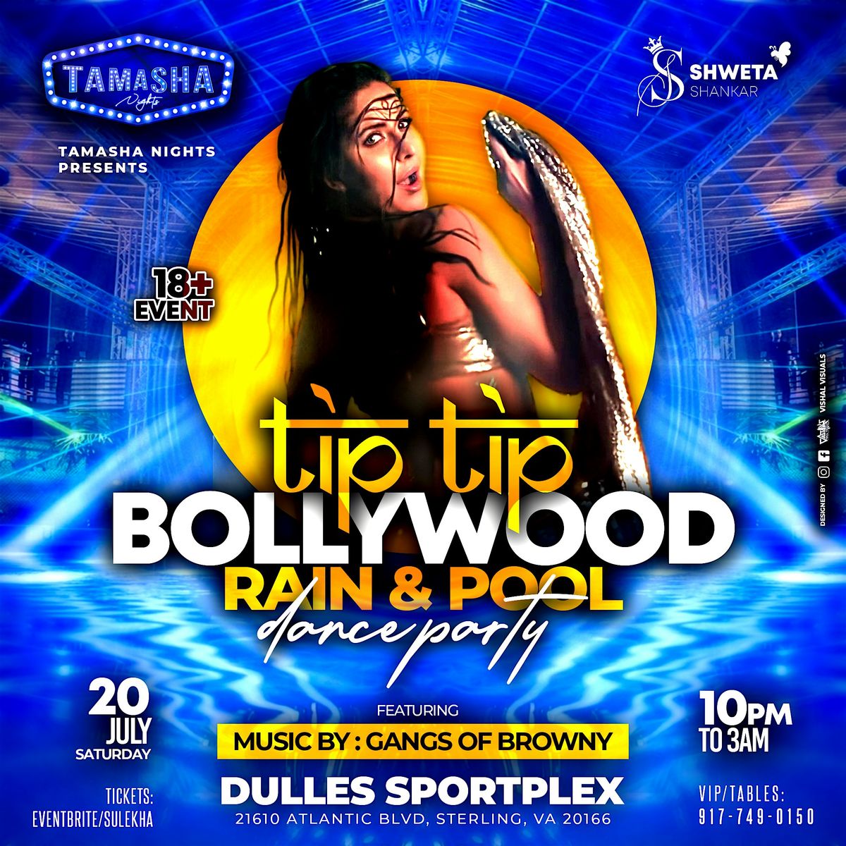 TIP TIP BOLLYWOOD RAIN & POOL PARTY @DULLES SPORTSPLEX