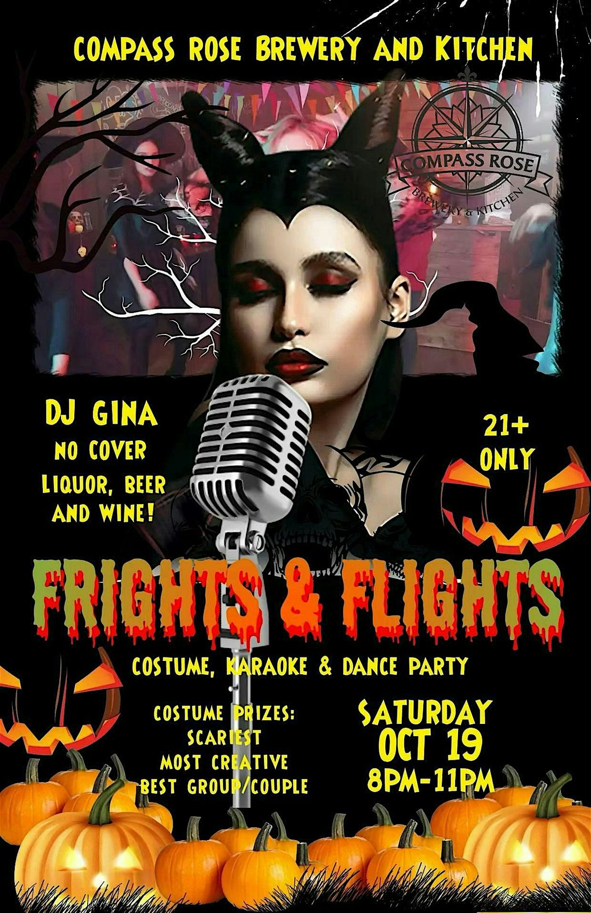 Frights and Pints- Costume, Karaoke and Dance Party - Compass Rose