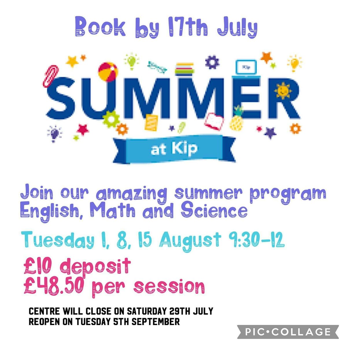 Summer School Science Maths English