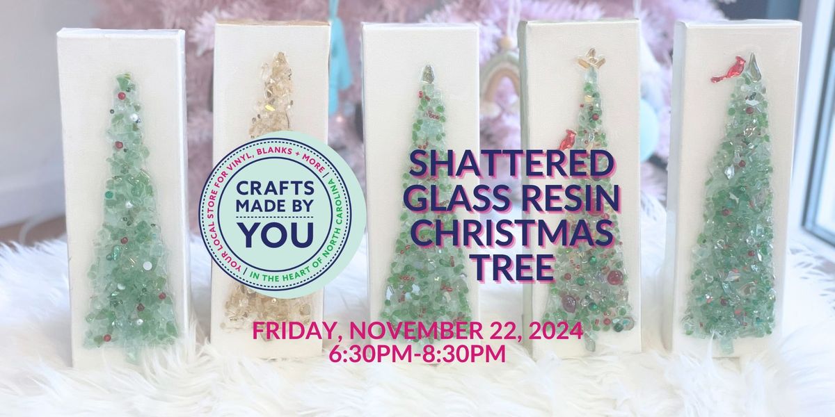 Shattered Glass Resin Christmas Tree