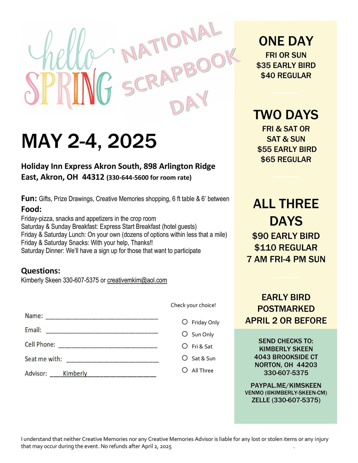 National Scrapbook day 2025 (Hello Spring)