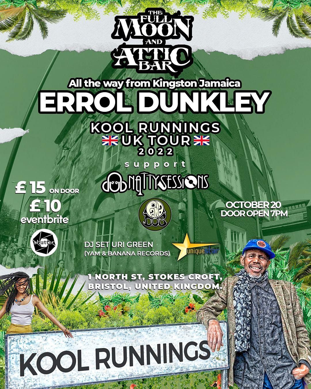 Errol Dunkley Kool Runnings Tour live in Bristol