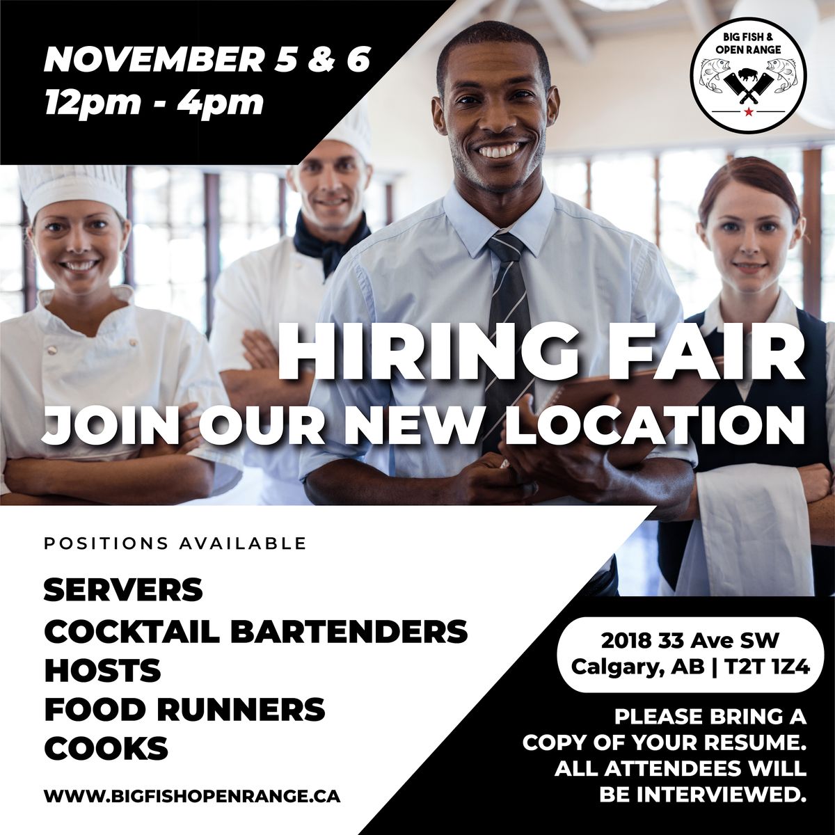 HIRING FAIR - NEW RESTAURANT LOCATION