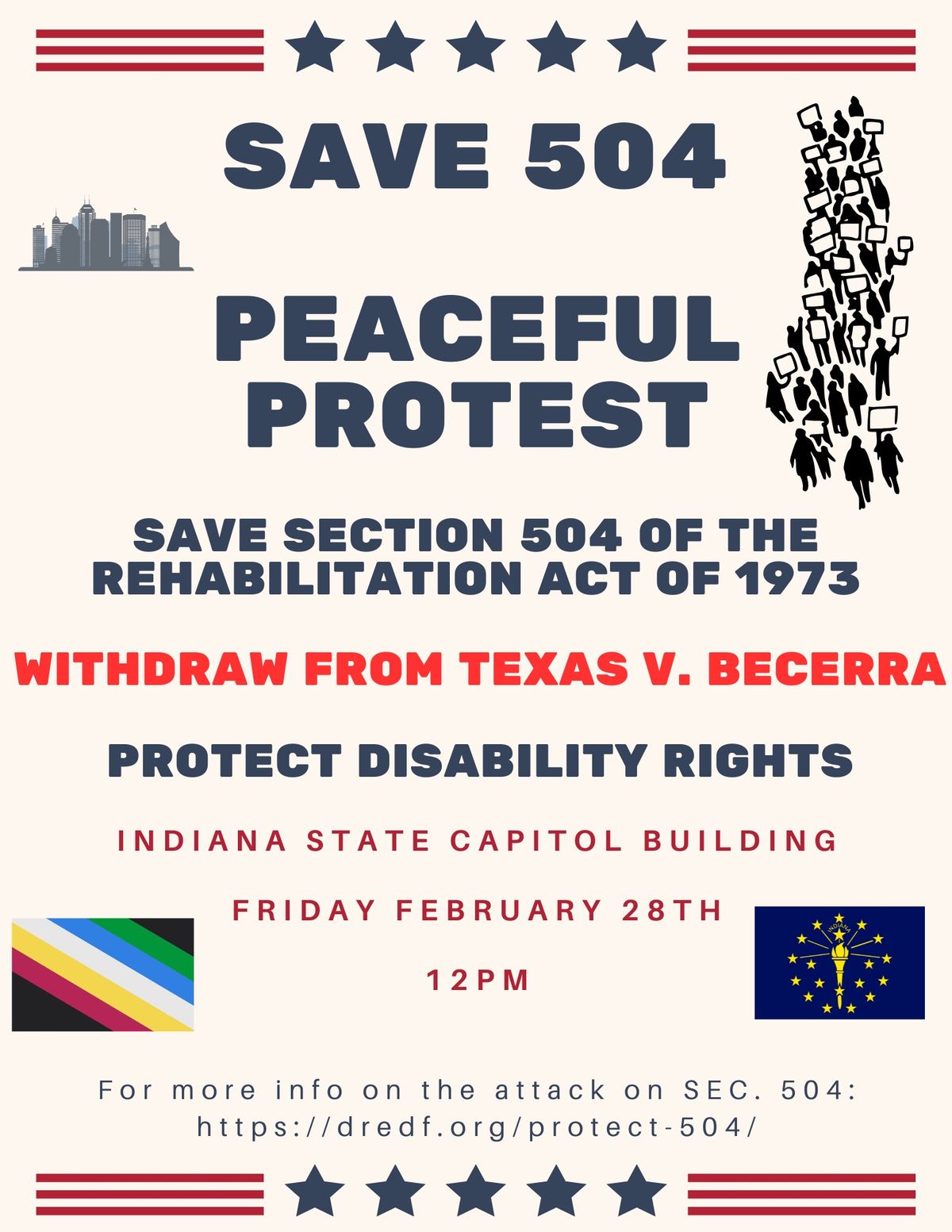 Peace Protest to Save Section 504 of the Rehabilitation Act of 1973