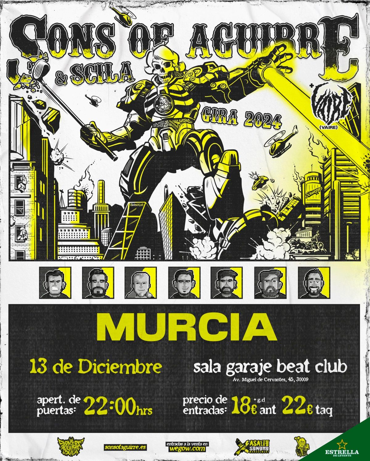 SONS OF AGUIRRE & SCILA + VAIRE en Garaje Beat Club (Murcia)