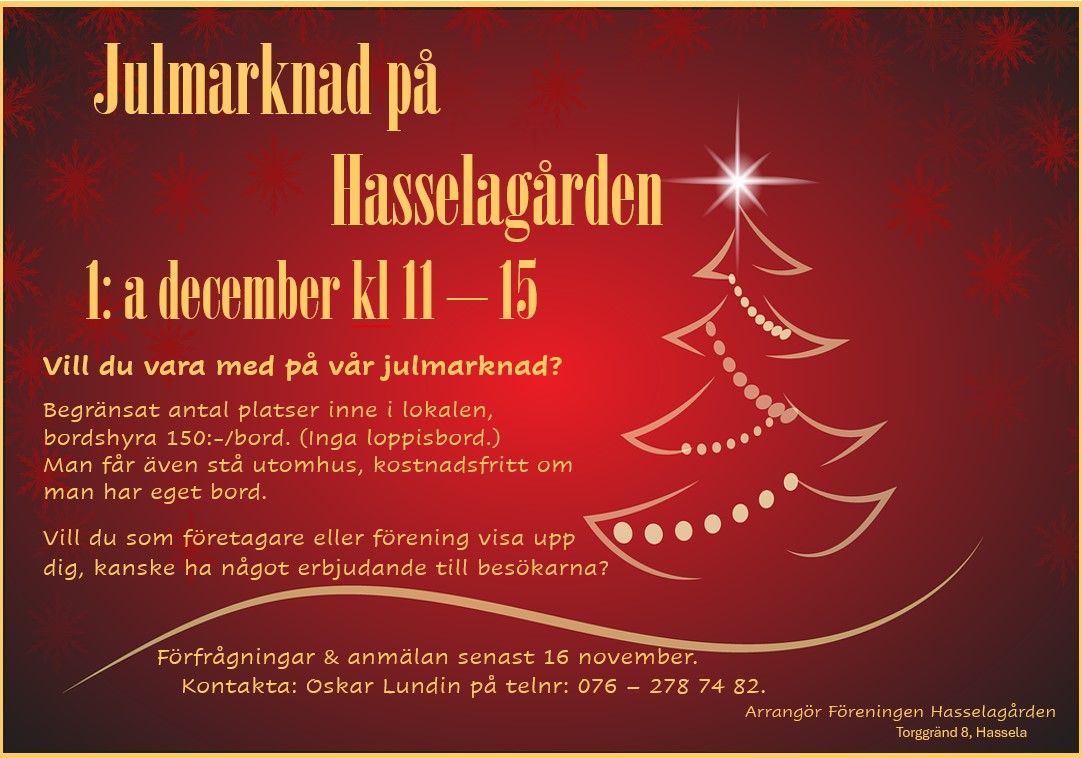 Julmarknad p\u00e5 Hasselag\u00e5rden