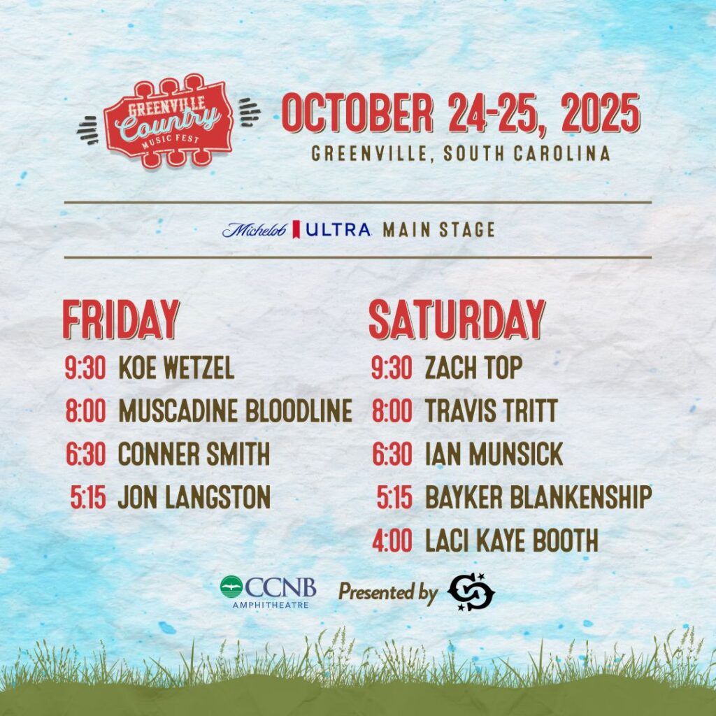 Greenville Country Music Fest: Koe Wetzel & Muscadine Bloodline