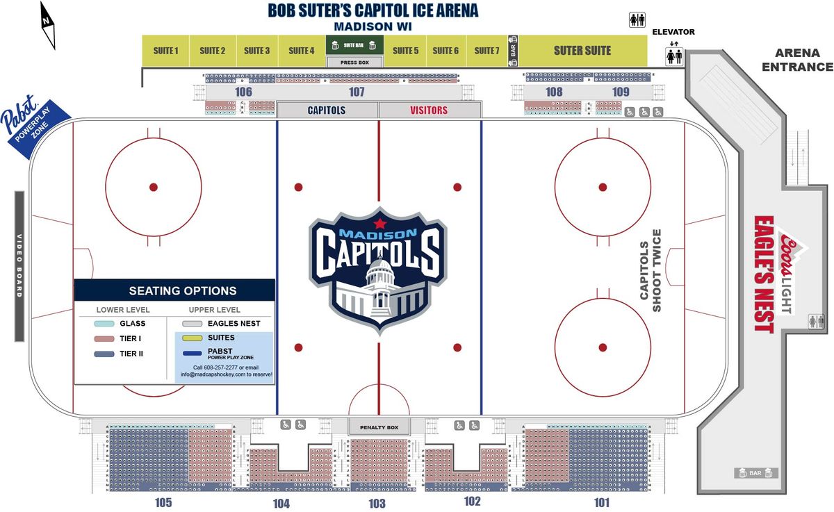 Sioux City Musketeers at Madison Capitols