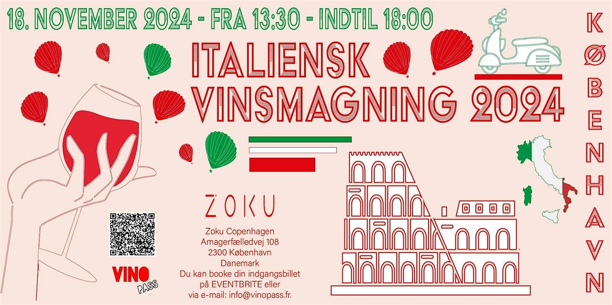 Italiensk vinsmagning 2024 - 18. november 2024