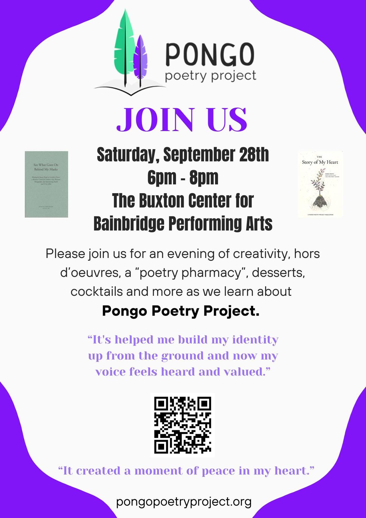 An evening of creativity with Pongo Poetry Project 