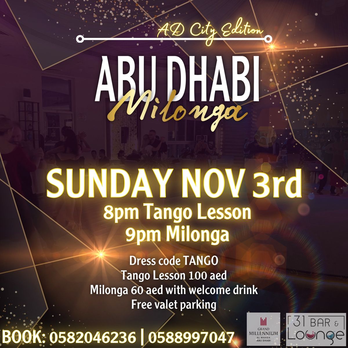 Abu Dhabi Milonga SUN NOV 3rd 