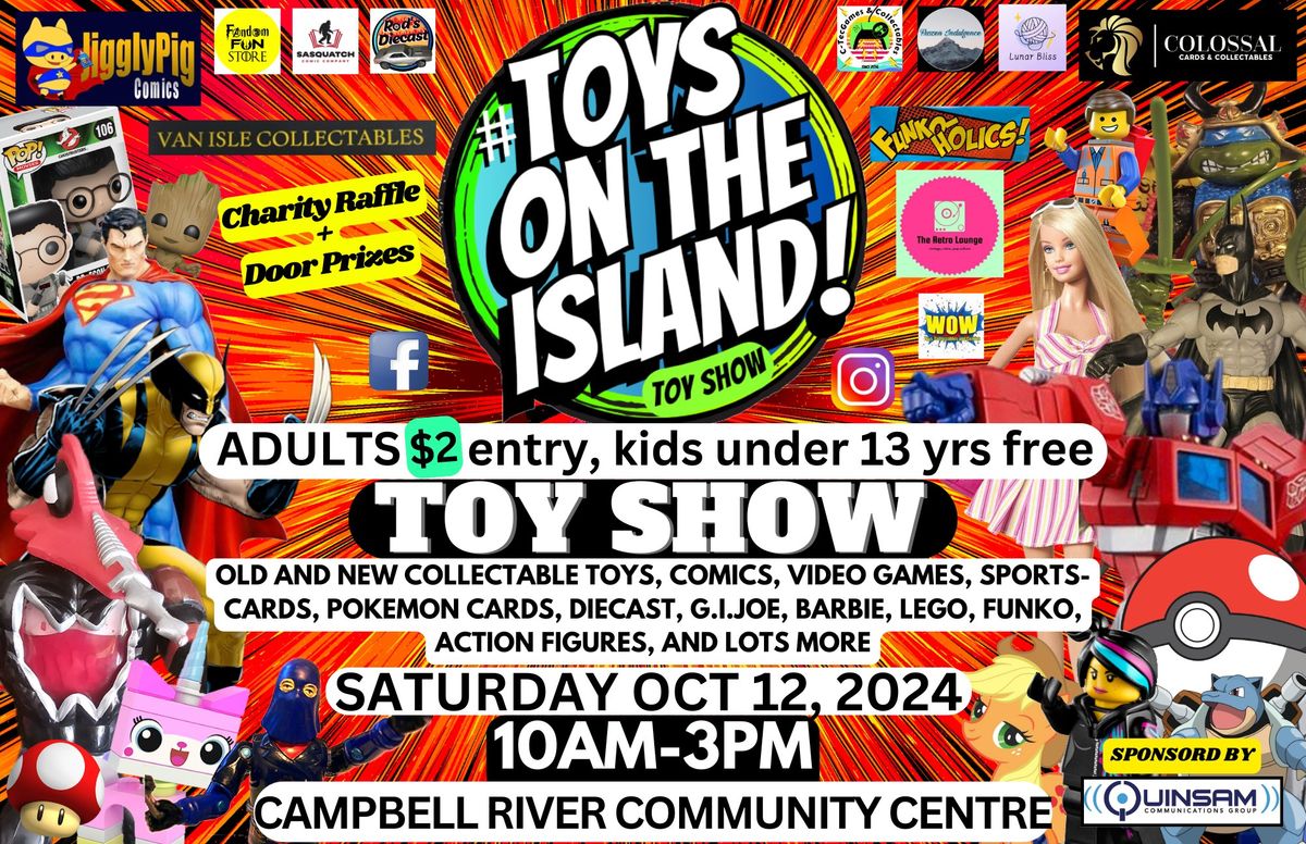 Toys On The Island Toy Show SATURDAY, OCTOBER 12th 10-3pm