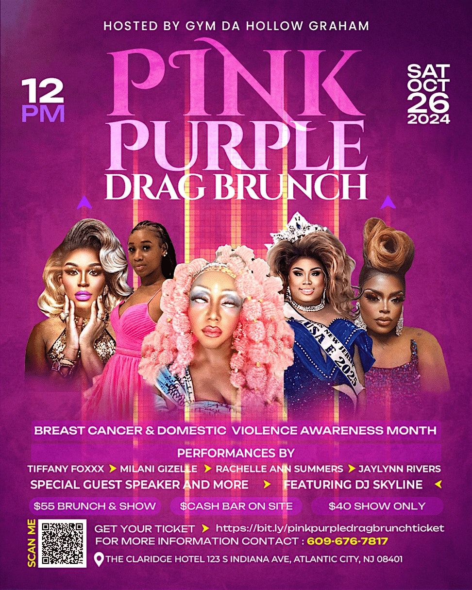 Pink Purple Drag Brunch for Breast Cancer & Domestic Violence Awareness