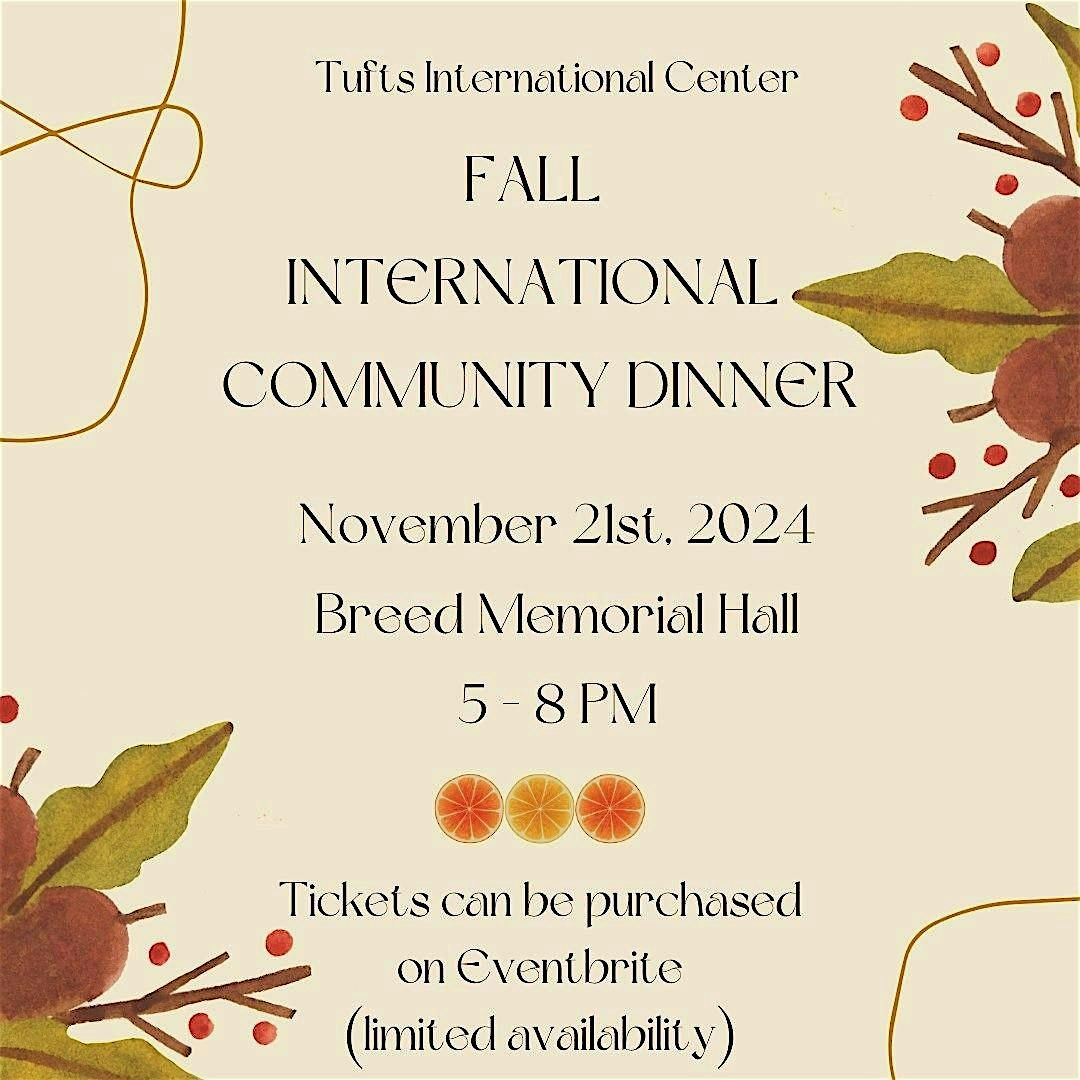 Tufts International Center Fall Community Dinner