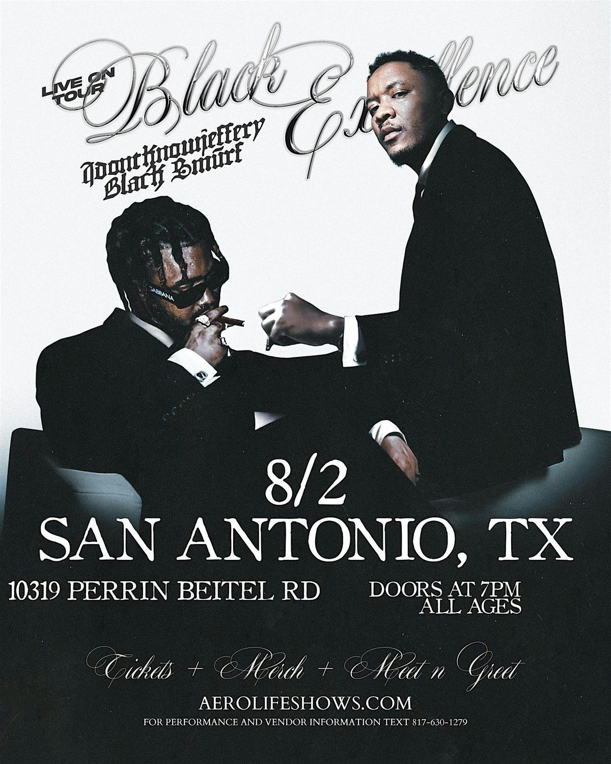 AUG 2nd: IDONTKNOWJEFFERY & Black Smurf Live in San Antonio, TX