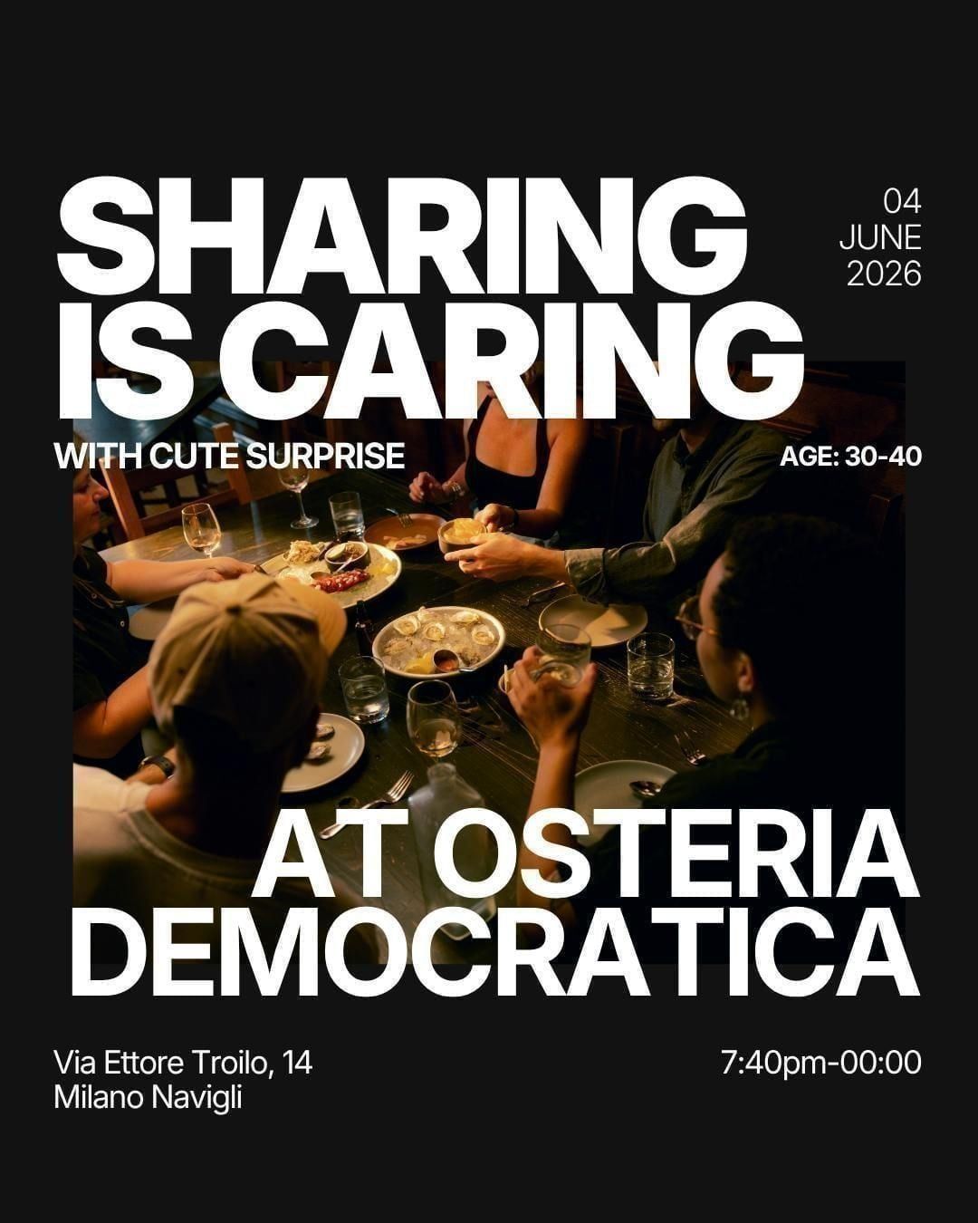 SHARING IS CARING | Osteria Democratica | Milano