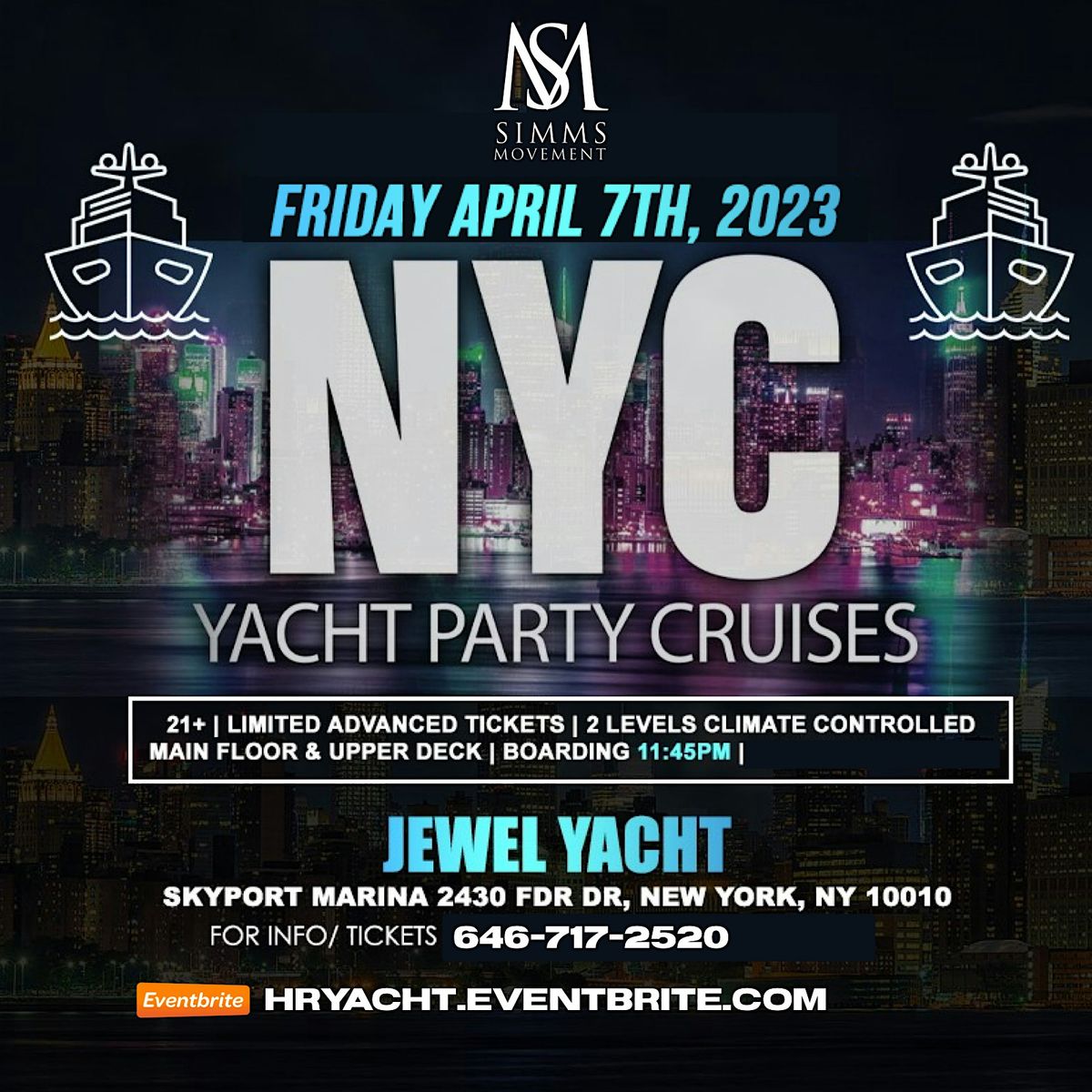 Hip Hop Vs Reggae NYC Jewel Yacht Party Cruise Skyport Marina SimmsMovement