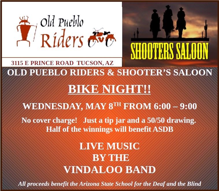 OPR BIKE NIGHT!  Party on The Patio!  Live Music! 50\/50 Raffle!