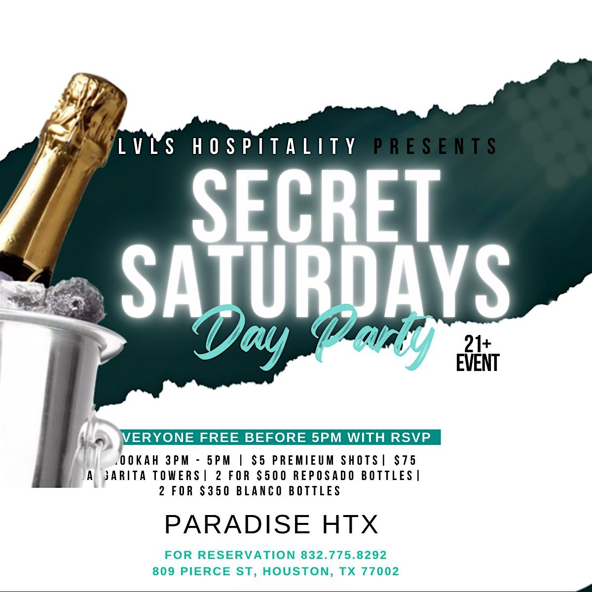 Secret Saturdays DAY PARTY
