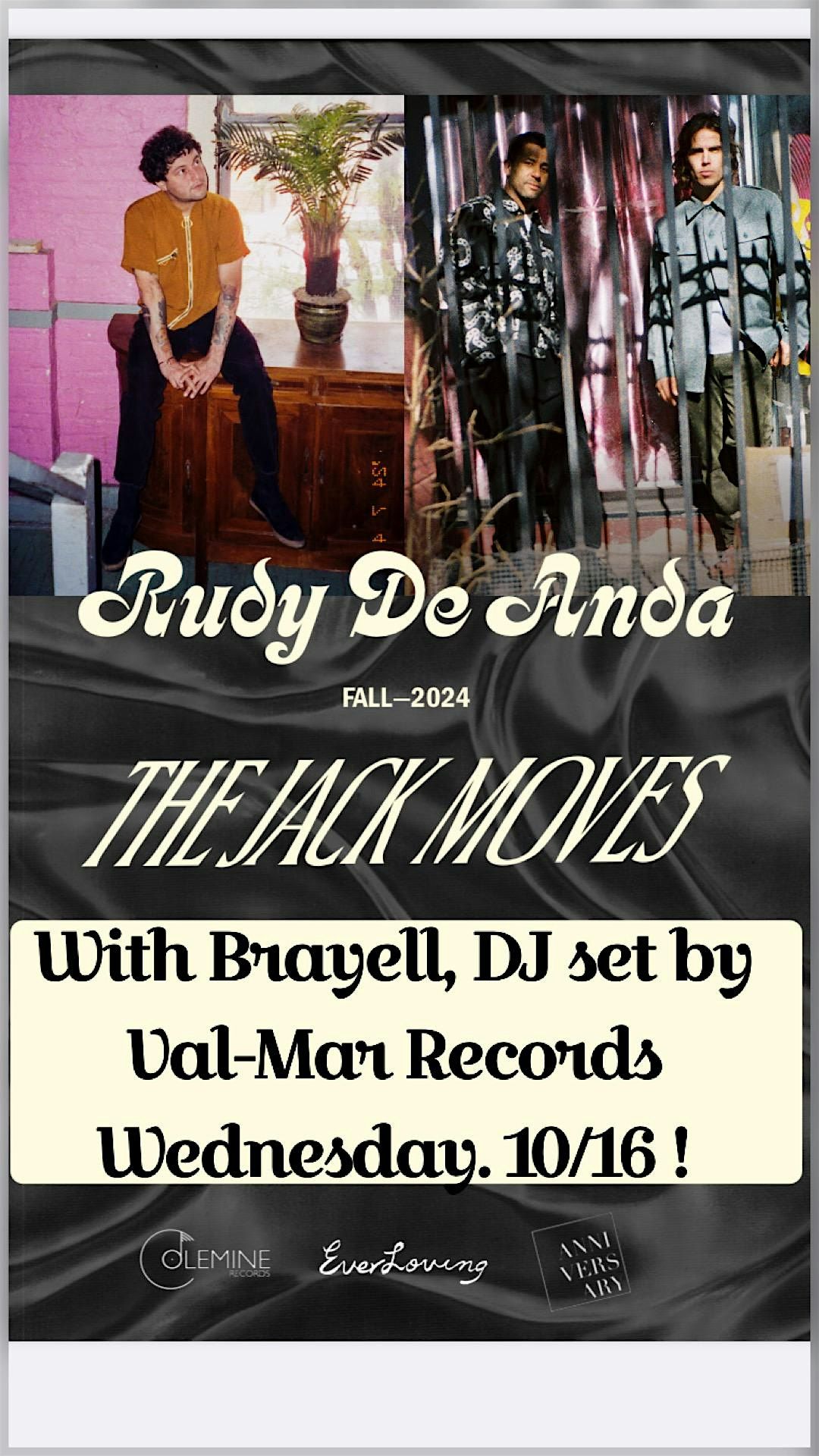 Live! Wed. Oct. 16th The Jack Moves with Rudy  De Anda & Brayell 7pm.