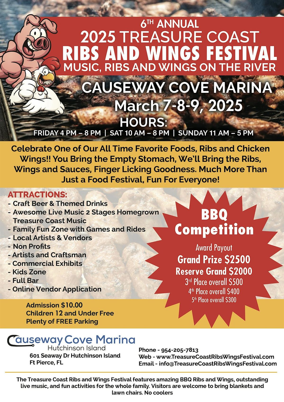 Be Part of the 6th Annual Treasure Coast Ribs Wings & Music Festival!