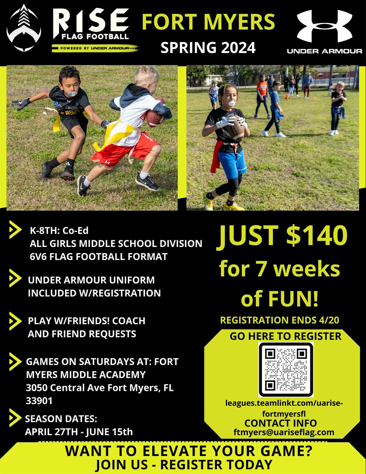 Under Armour RISE Flag Football- Fort Myers
