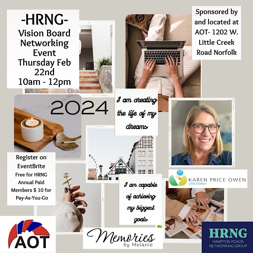 HRNG Vision Board Networking Event at AOT in Norfolk with Karen Price Owen