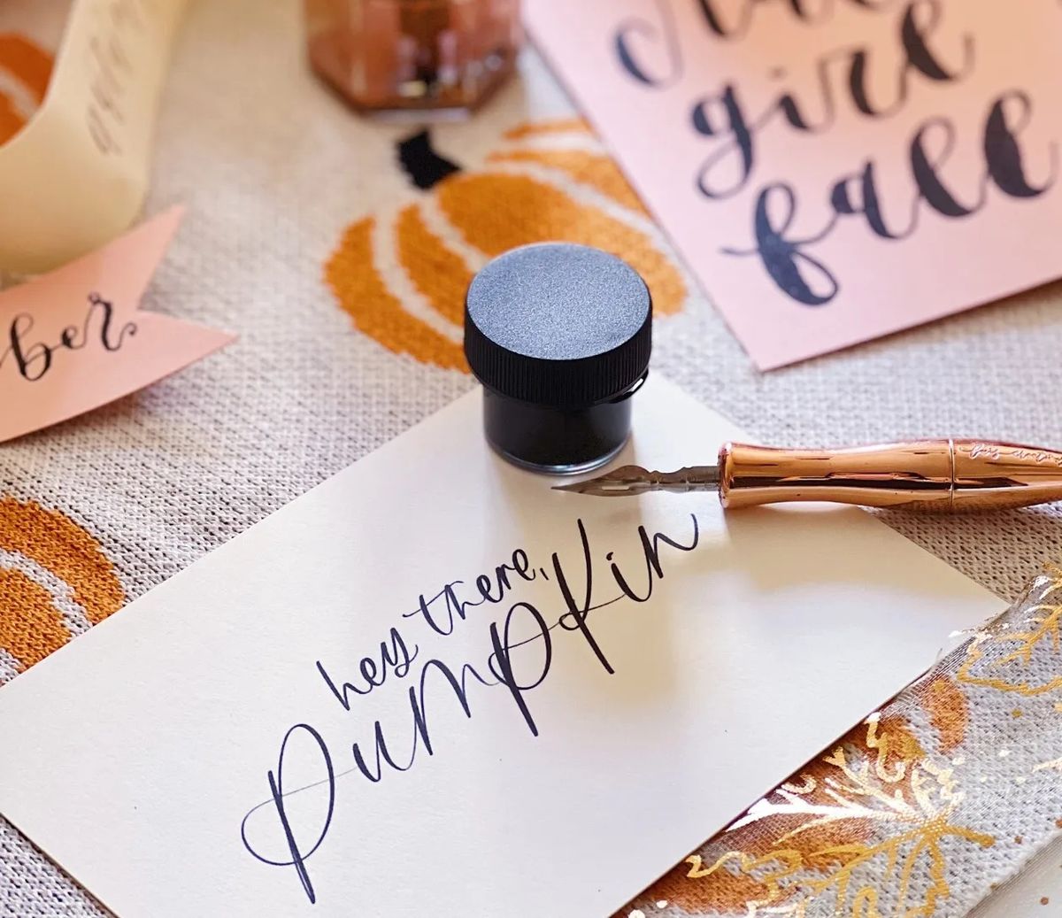 Modern Calligraphy & Pumpkin Lettering Class for Beginners at Bonsai Paper Co. (NorthPark Center)