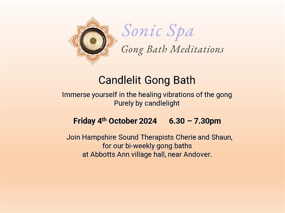 Sonic Spa Candlelit Gong Bath Meditation - 4th October