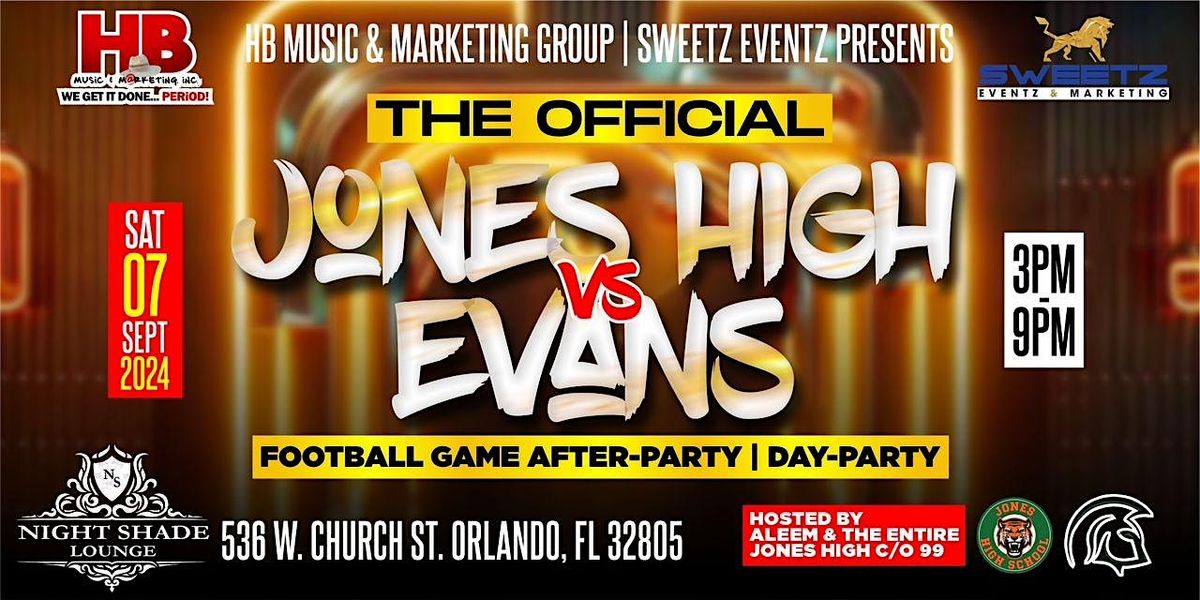 Jones VS Evans Football Game AFTER-PARTY, DAY-PARTY