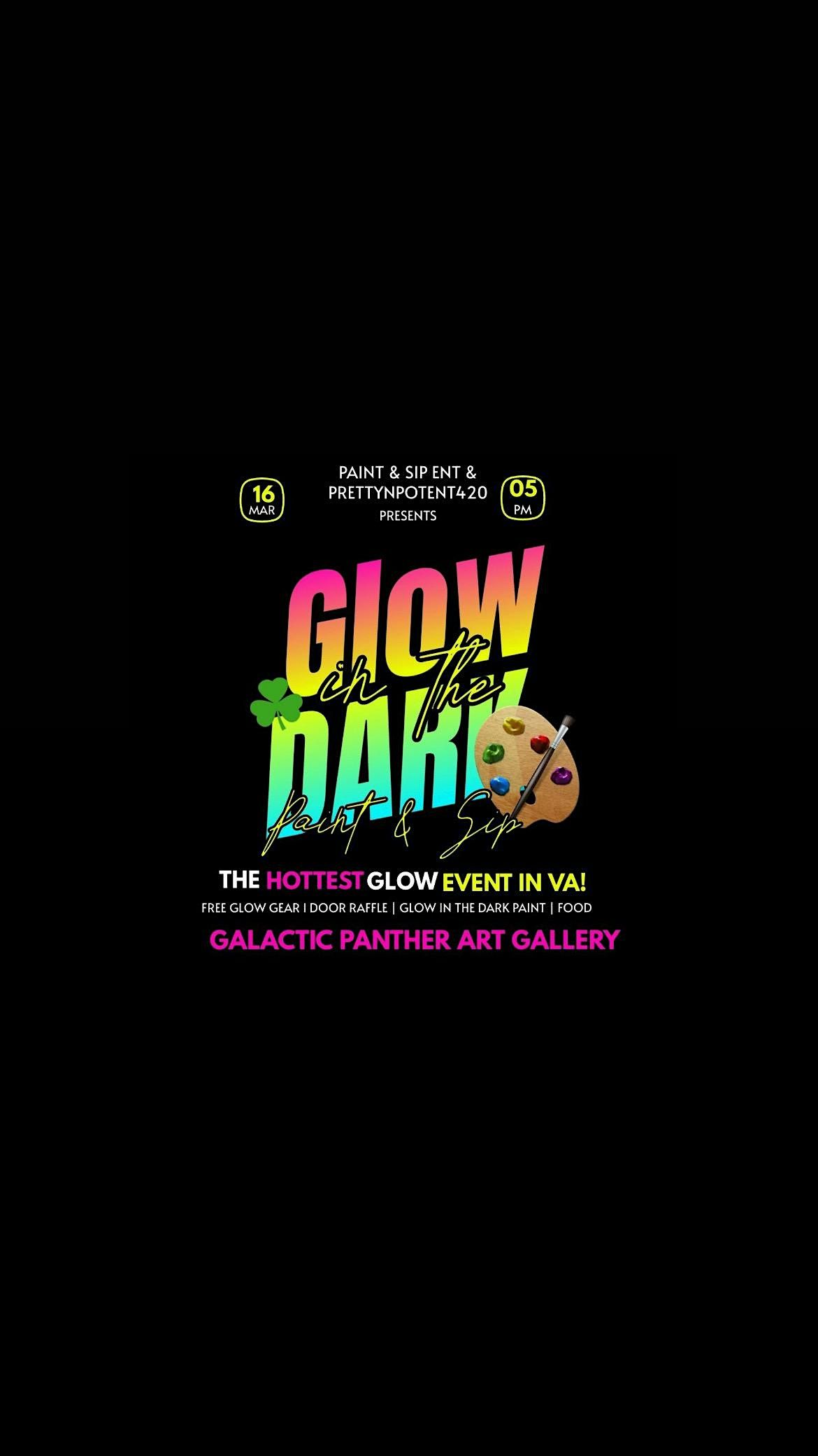 Glow in the dark Paint & Sip