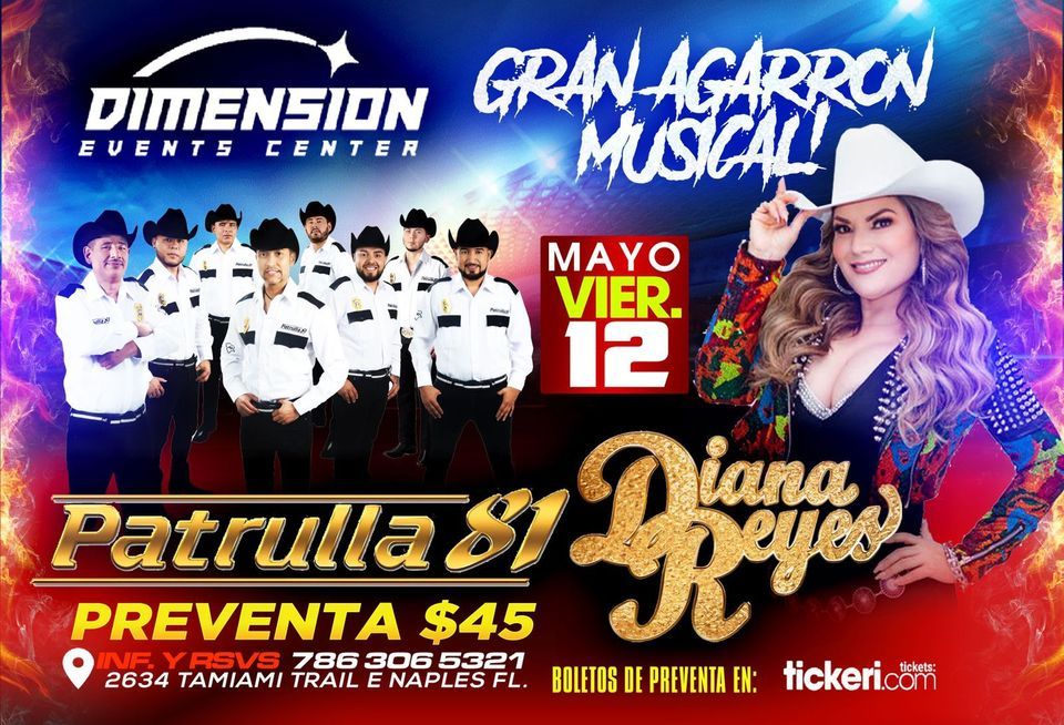 Patrulla 81 y Diana Reyes - Dimension Event Center - Naples, FL.