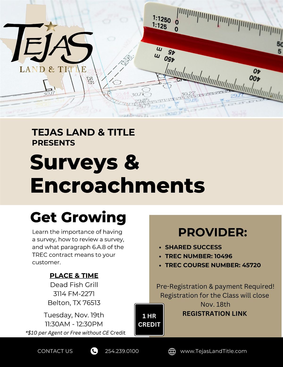 Eat & Educate with Tejas - Surveys and Encroachments