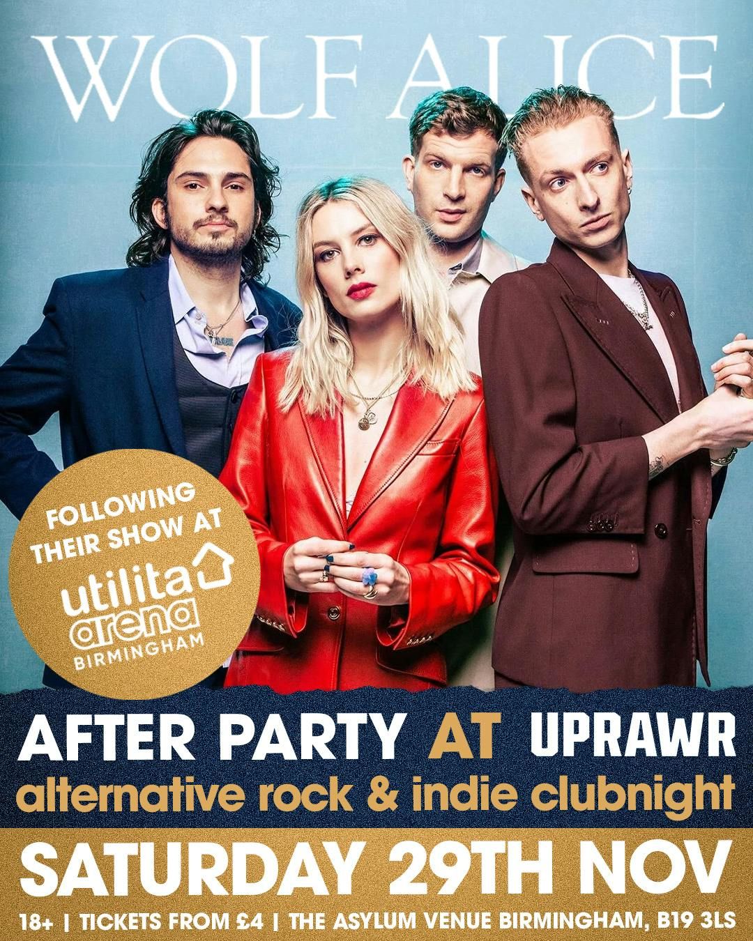 Wolf Alice Birmingham After Party: Alternative Rock and Indie Clubnight 