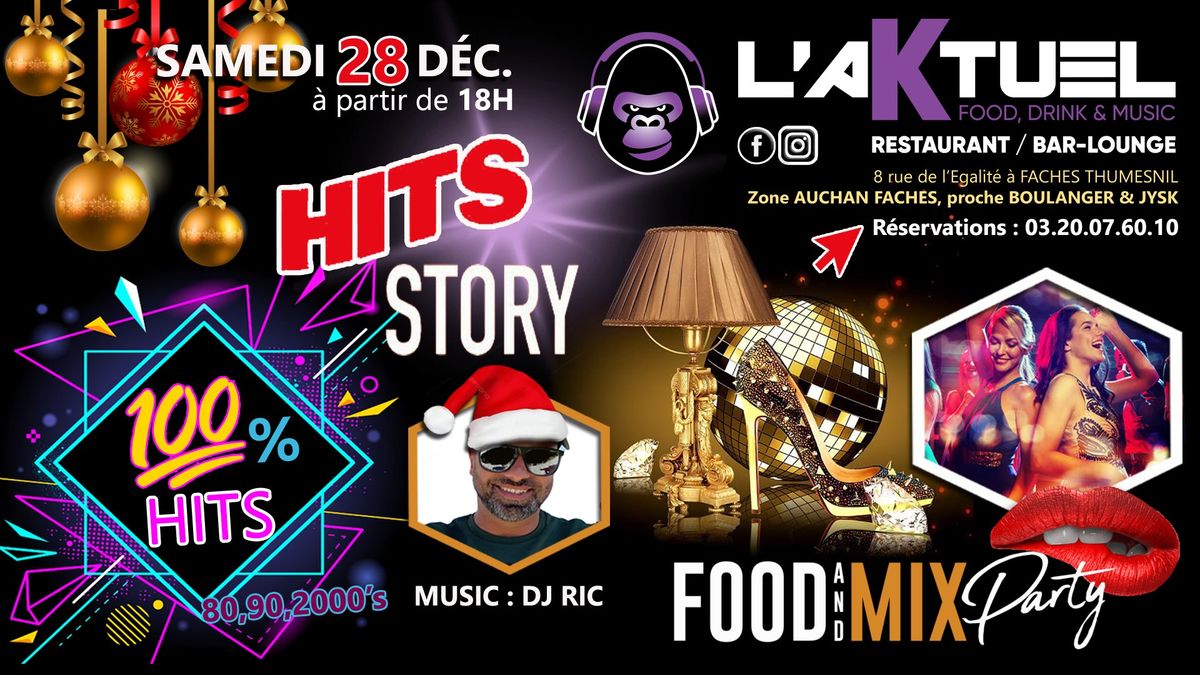 FOOD & MIX PARTY - HITS STORY 80_90-2000's @L'AKTUEL 