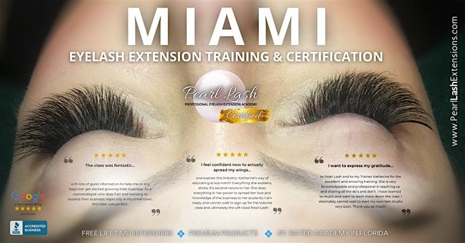 Eyelash Extension Training by Pearl Lash Miami, FL